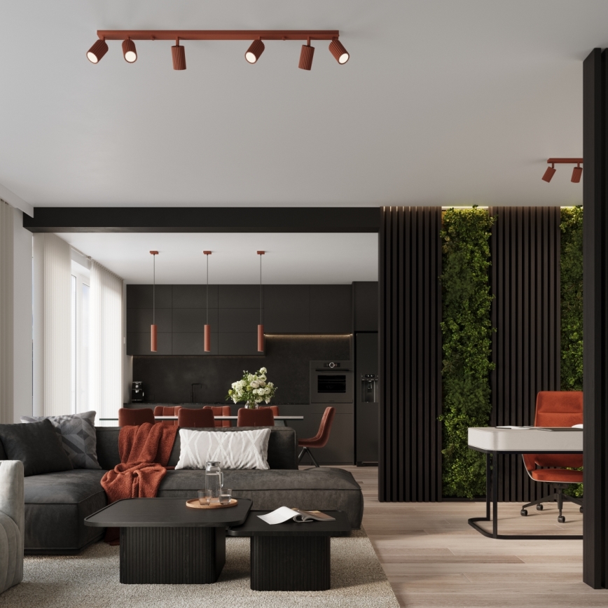 Brilagi - Lámpara colgante con cable CRESTO 1xGU10/10W/230V roja