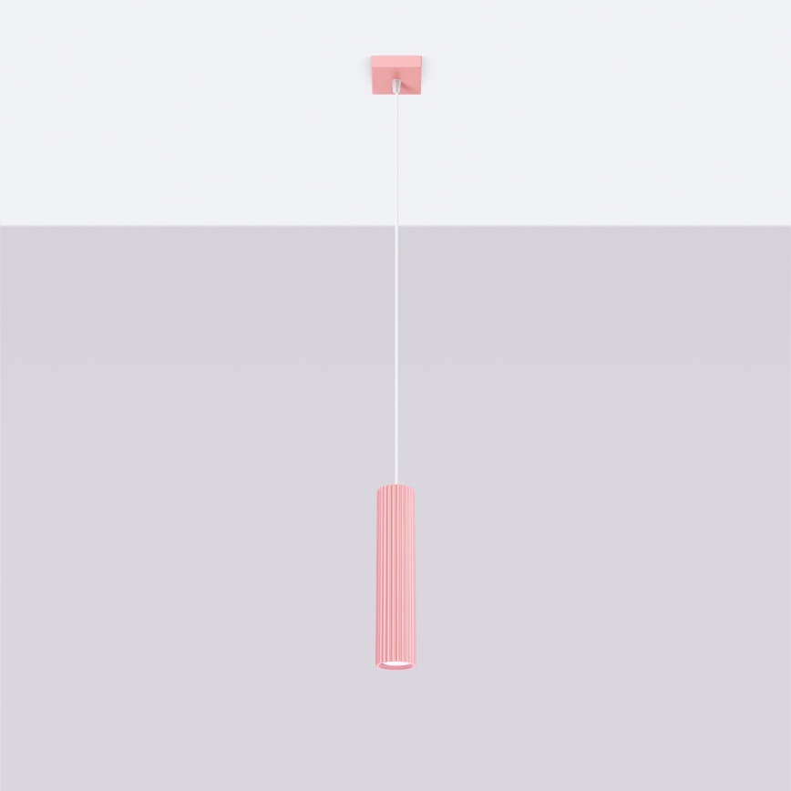 Brilagi - Lámpara colgante con cable CRESTO 1xGU10/10W/230V rosa