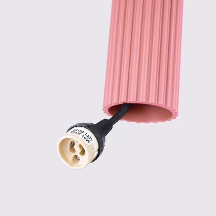 Brilagi - Lámpara colgante con cable CRESTO 1xGU10/10W/230V rosa