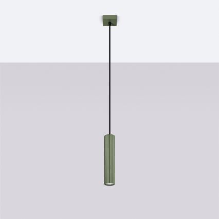 Brilagi - Lámpara colgante con cable CRESTO 1xGU10/10W/230V verde