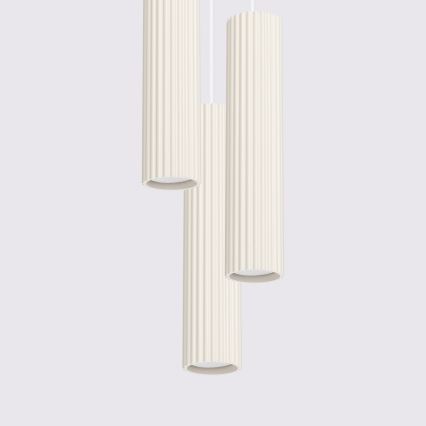 Brilagi - Lámpara colgante con cable CRESTO 3xGU10/10W/230V crema