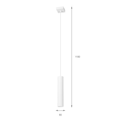 Brilagi - Lámpara colgante con cable CRISPINA 1xGU10/10W/230V blanca