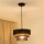 Brilagi - Lámpara colgante con cable DAKOTA LUNETA 1xE27/15W/230V diámetro 25 cm negro/rattán