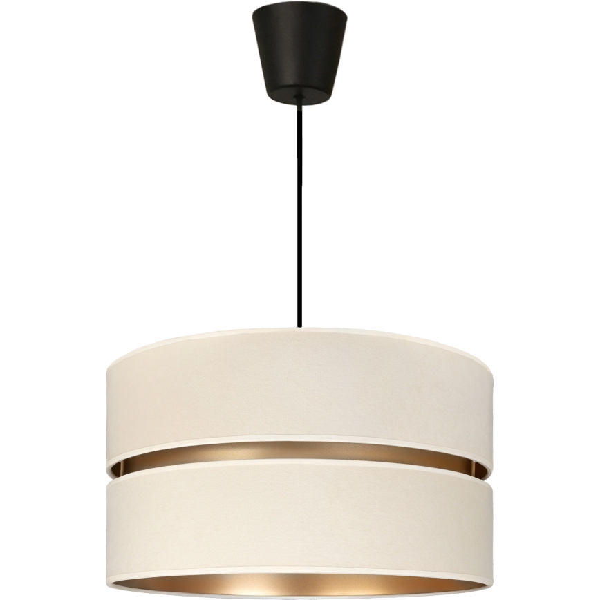 Brilagi - Lámpara colgante con cable DUO-DUO 1xE27/60W/230V Ø 40 cm crema/dorado