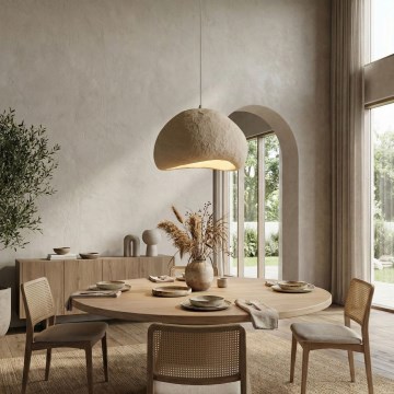 Brilagi - Lámpara colgante con cable LOVAL 1xE27/40W/230V Ø 50 cm beige