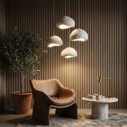 Brilagi - Lámpara colgante con cable LOVAL 4xE27/40W/230V Ø 95 cm blanca