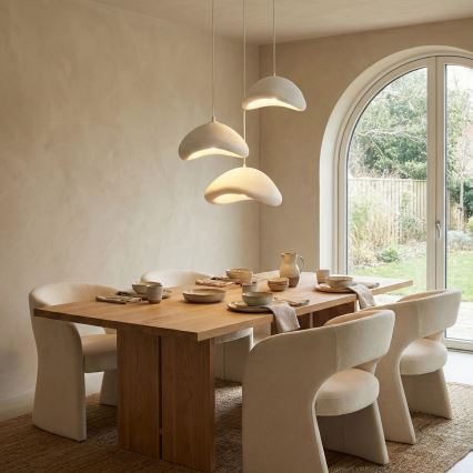 Brilagi - Lámpara colgante con cable LUNA 3xE27/40W/230V, Ø 82 cm, blanca