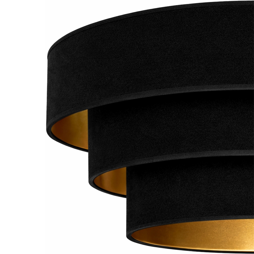 Brilagi - Lámpara colgante con cable LUNETA 1xE27/60W/230V Ø 40 cm negro/dorado