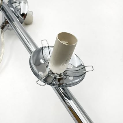 Brilagi - Lámpara colgante con cable MALONY 6xE14/20W/230V cromo brillante