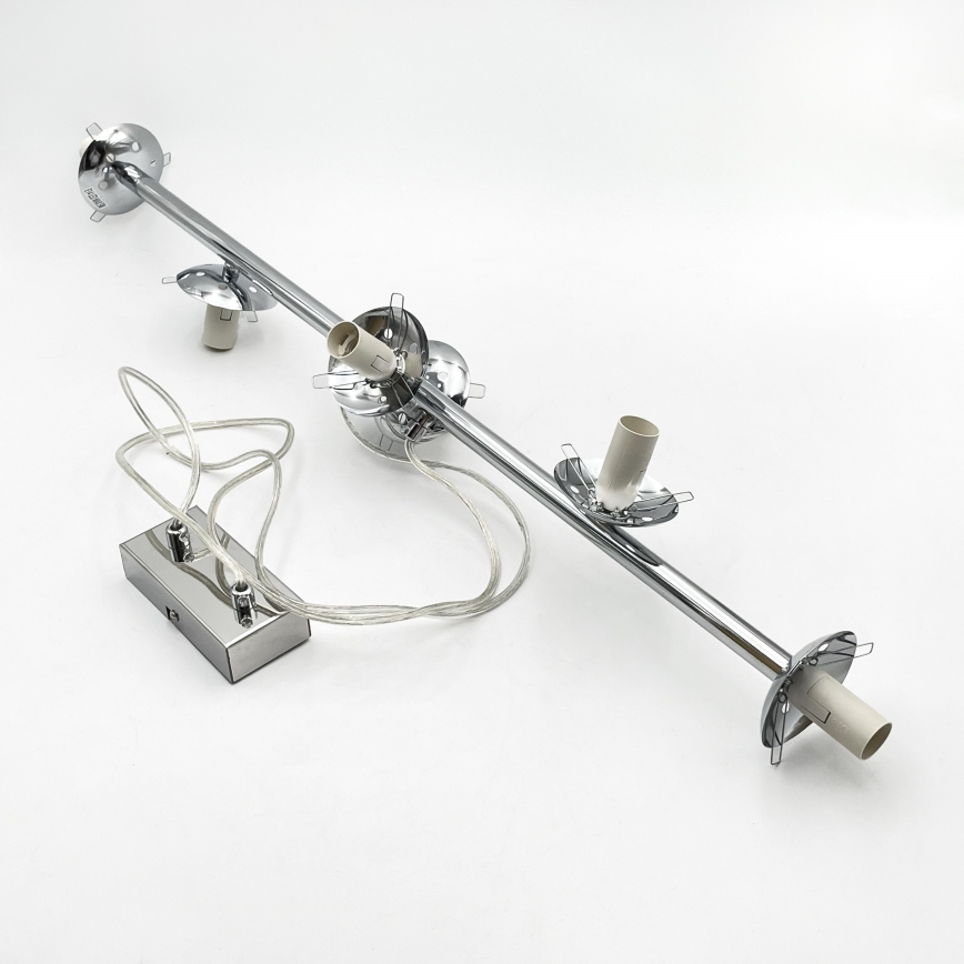 Brilagi - Lámpara colgante con cable MALONY 6xE14/20W/230V cromo brillante