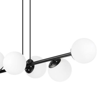 Brilagi - Lámpara colgante con cable MALONY 6xE14/20W/230V negra