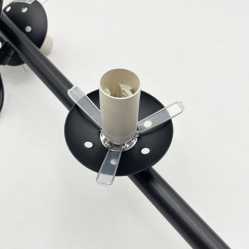 Brilagi - Lámpara colgante con cable MALONY 6xE14/20W/230V negra