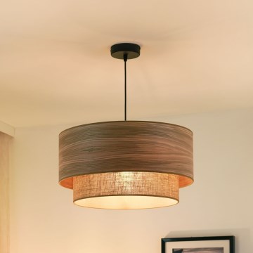 Brilagi - Lámpara colgante con cable MONTANA BOHO 1xE27/15W/230V diámetro 45 cm marrón/negro
