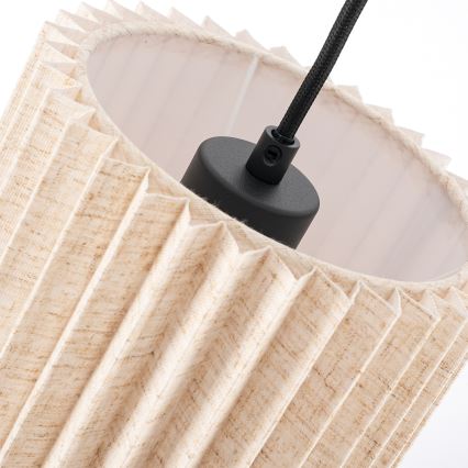 Brilagi - Lámpara colgante con cable NORDIC WAVE 4xE27/15W/230V lino/negro