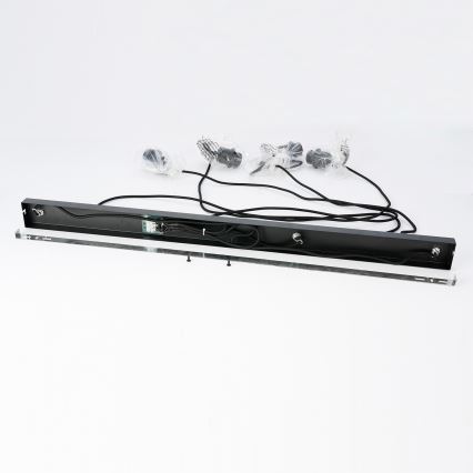 Brilagi - Lámpara colgante con cable NORDIC WAVE 4xE27/15W/230V lino/negro