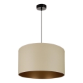 Brilagi - Lámpara colgante con cable OREGON ROLLER VEGE 1xE27/15W/230V diámetro 45 cm beige