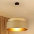 Brilagi - Lámpara colgante con cable OREGON VEGE 1xE27/15W/230V diámetro 45 cm beige