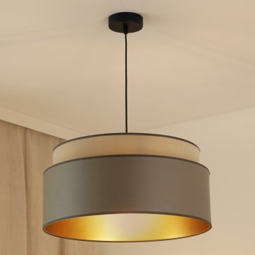 Brilagi - Lámpara colgante con cable OREGON VEGE 1xE27/15W/230V diámetro 45 cm gris