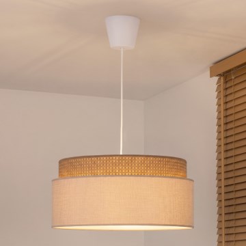 Brilagi - Lámpara colgante con cable PADOVA 1xE27/60W/230V Ø 40 cm beige
