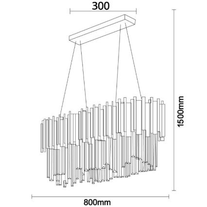 Brilagi - Lámpara colgante con cable PLAZA 10xE14/40W/230V