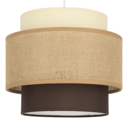 Brilagi - Lámpara colgante con cable RESNA 1xE27/60W/230V, diámetro 20 cm, beige/negro