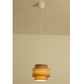 Brilagi - Lámpara colgante con cable RESNA 1xE27/60W/230V Ø 20 cm marrón/beige