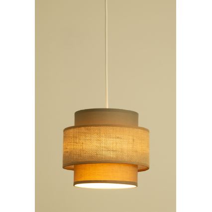 Brilagi - Lámpara colgante con cable RESNA 2xE27/60W/230V, Ø 30 cm, marrón/beige