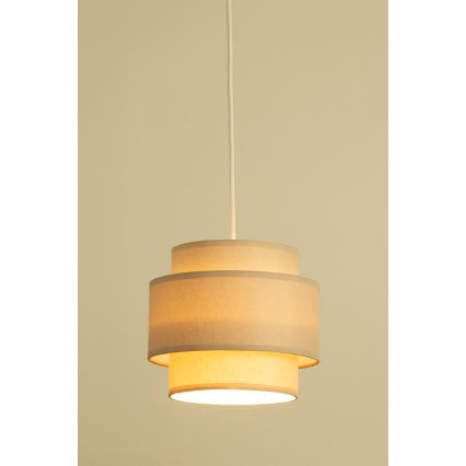 Brilagi - Lámpara colgante con cable RESNA 3xE27/60W/230V Ø 45 cm beige