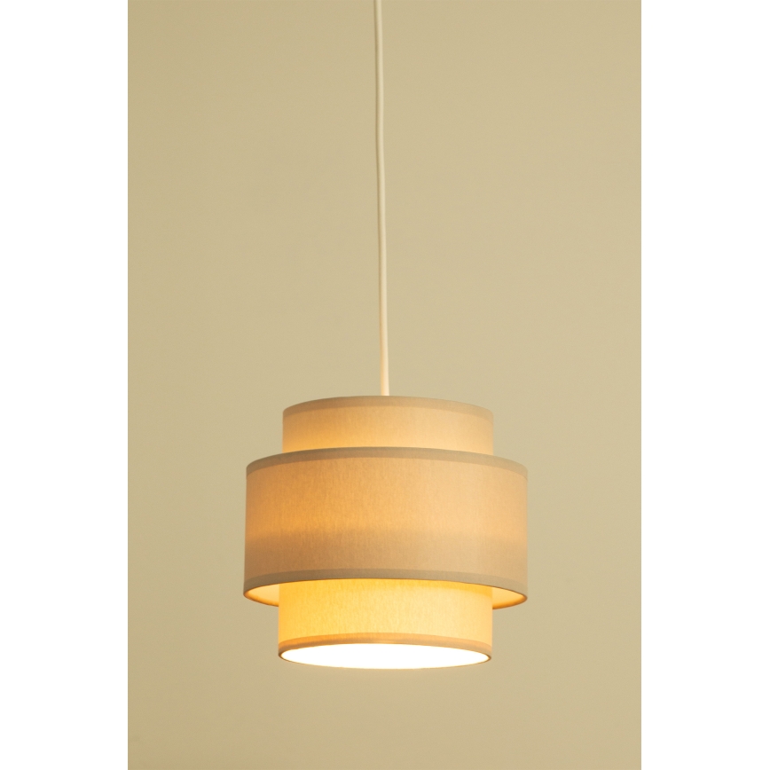 Brilagi - Lámpara colgante con cable RESNA 3xE27/60W/230V Ø 45 cm beige