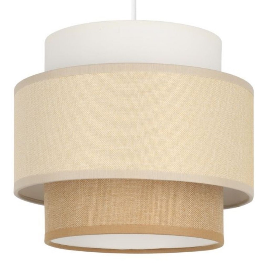 Brilagi - Lámpara colgante con cable RESNA 3xE27/60W/230V Ø 45 cm crema/beige