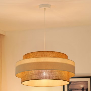 Brilagi - Lámpara colgante con cable SPACE LIGHT 1xE27/15W/230V diámetro 50 cm beige/crema
