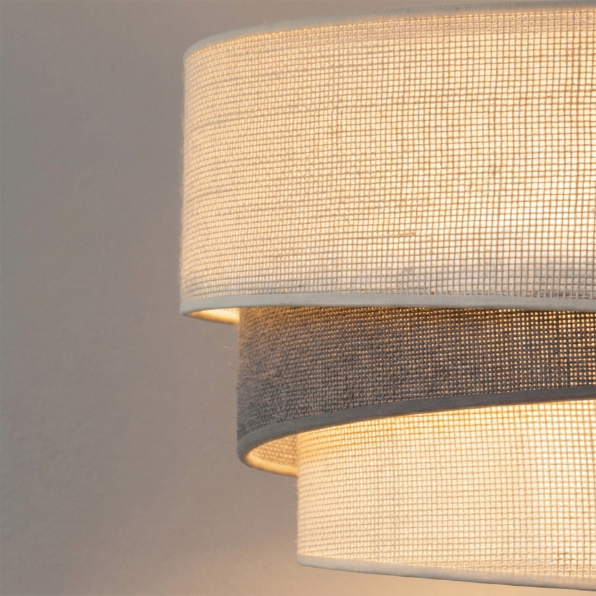 Brilagi - Lámpara colgante con cable TRIO 1xE27/60W/230V diámetro 40 cm crema/gris