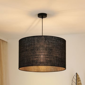 Brilagi - Lámpara colgante con cable TUBES ROLLER 1xE27/15W/230V diámetro 50 cm negro