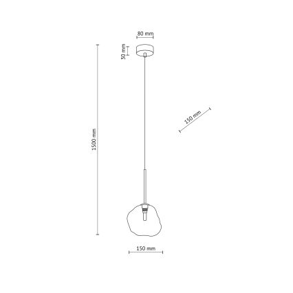 Brilagi - Lámpara colgante con cable VULCANO 1xG9/8W/230V dorada/beige ahumado