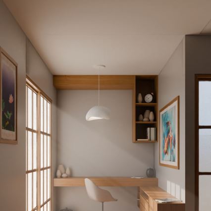 Brilagi - Lámpara colgante con cable WABI SABI 1xE27/40W/230V blanca