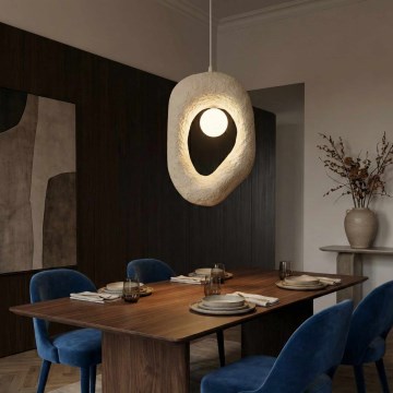 Brilagi - Lámpara colgante con cable WABI SABI 1xE27/40W/230V color crema