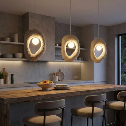 Brilagi - Lámpara colgante con cable WABI SABI 1xE27/40W/230V color crema