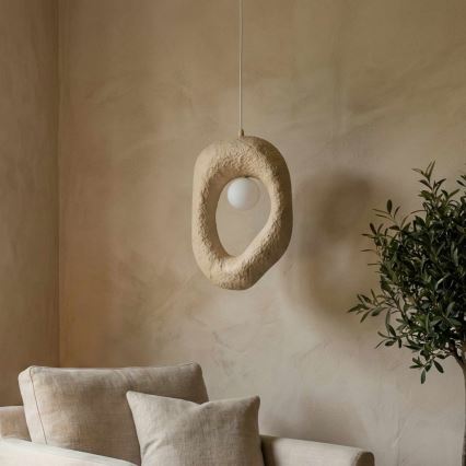Brilagi - Lámpara colgante con cable WABI SABI 1xE27/40W/230V color crema