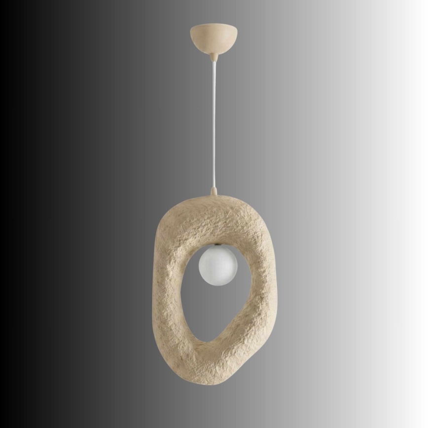 Brilagi - Lámpara colgante con cable WABI SABI 1xE27/40W/230V color crema