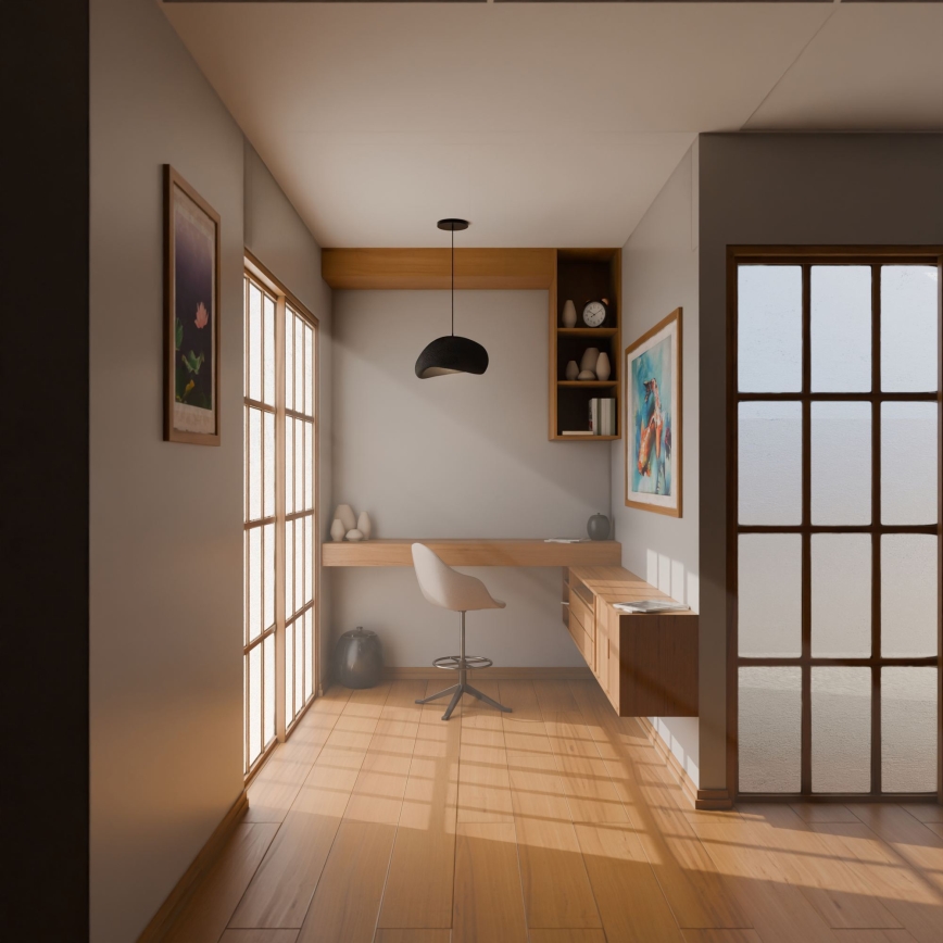 Brilagi - Lámpara colgante con cable WABI SABI 1xE27/40W/230V negra