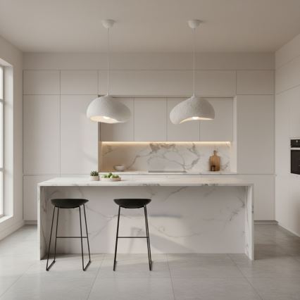 Brilagi - Lámpara colgante con cable WABI SABI 1xE27/40W/230V Ø 32 cm blanca