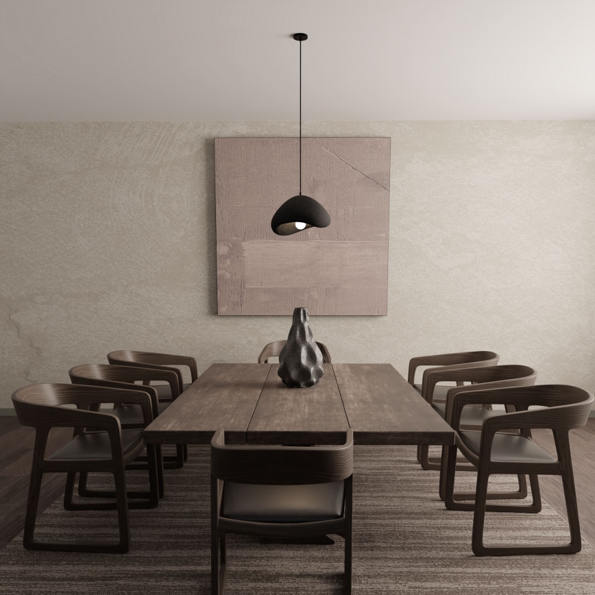 Brilagi - Lámpara colgante con cable WABI SABI 1xE27/40W/230V Ø 33 cm negra