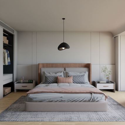 Brilagi - Lámpara colgante con cable WABI SABI 1xE27/40W/230V Ø 33 cm negra