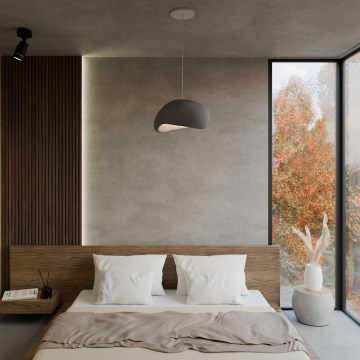 Brilagi - Lámpara colgante con cable WABI SABI 1xE27/40W/230V Ø 35 cm gris