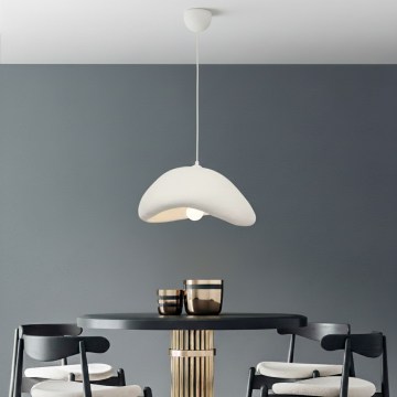 Brilagi - Lámpara colgante con cable WABI SABI 1xE27/40W/230V Ø 42 cm blanca