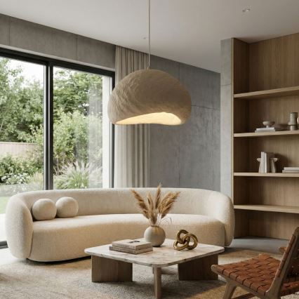 Brilagi - Lámpara colgante con cable WABI SABI 1xE27/40W/230V Ø 50 cm beige