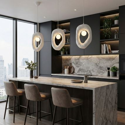 Brilagi - Lámpara colgante con cable WABI SABI 1xG9/8W/230V blanca