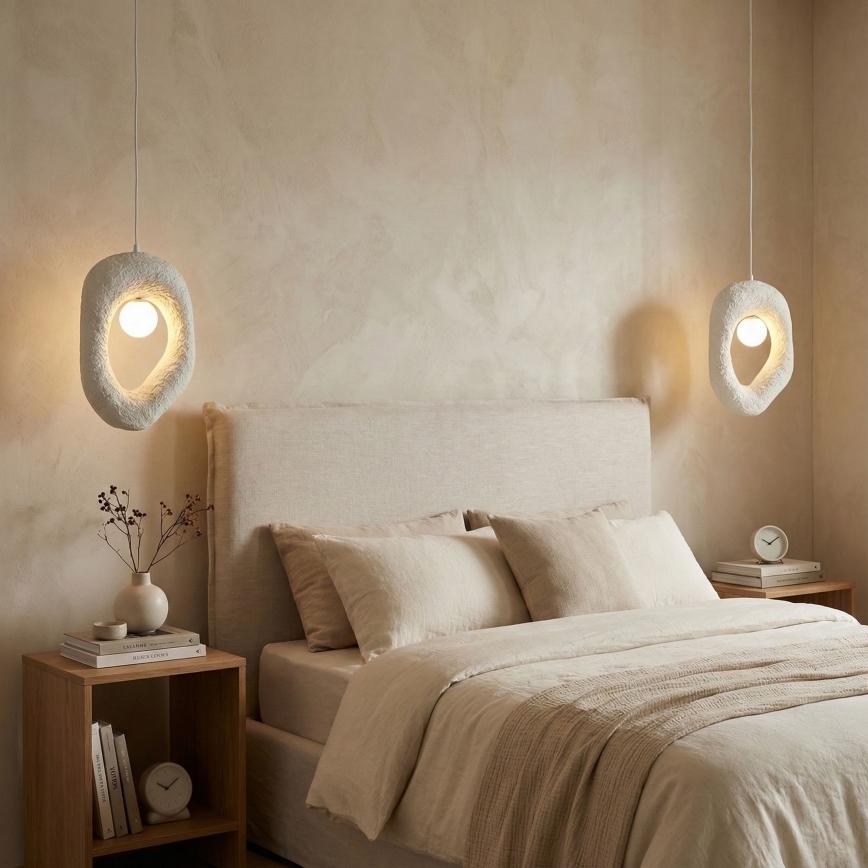 Brilagi - Lámpara colgante con cable WABI SABI 1xG9/8W/230V blanca