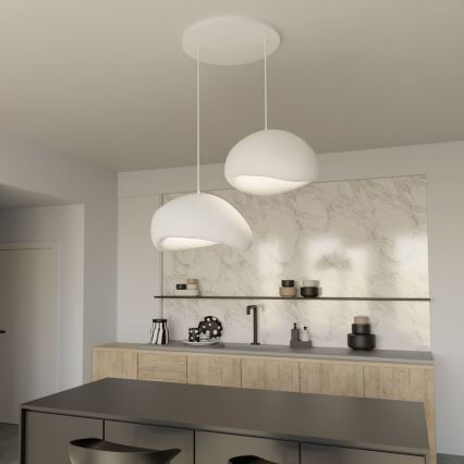 Brilagi - Lámpara colgante con cable WABI SABI 2xE27/40W/230V blanca