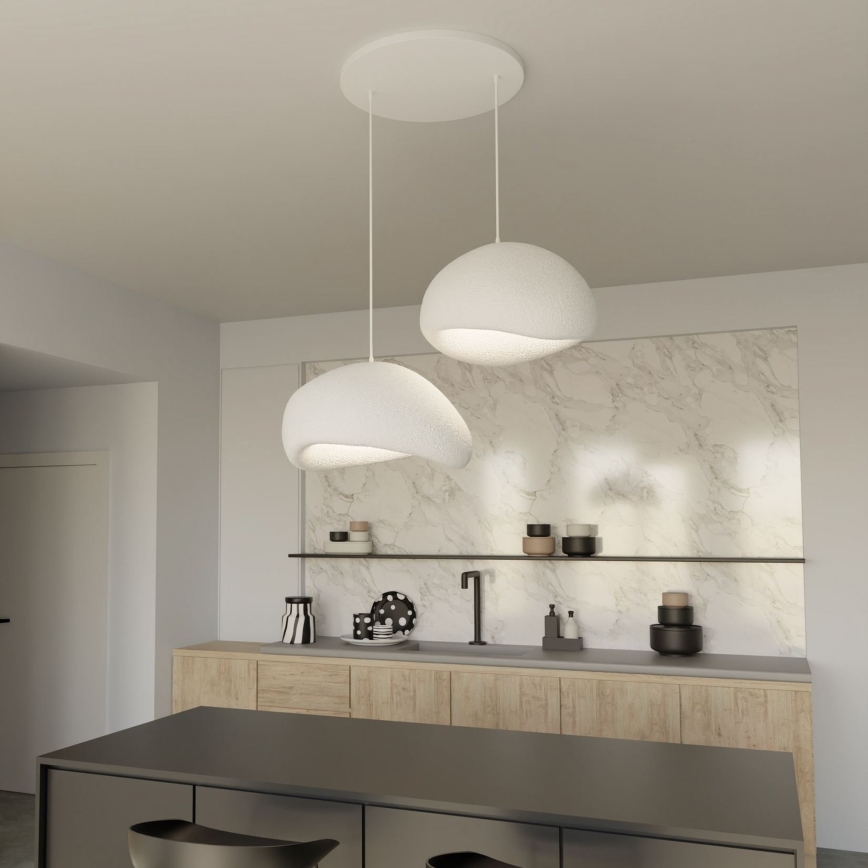 Brilagi - Lámpara colgante con cable WABI SABI 2xE27/40W/230V blanca